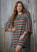 Montana Aztec Bell-Sleeve Dress