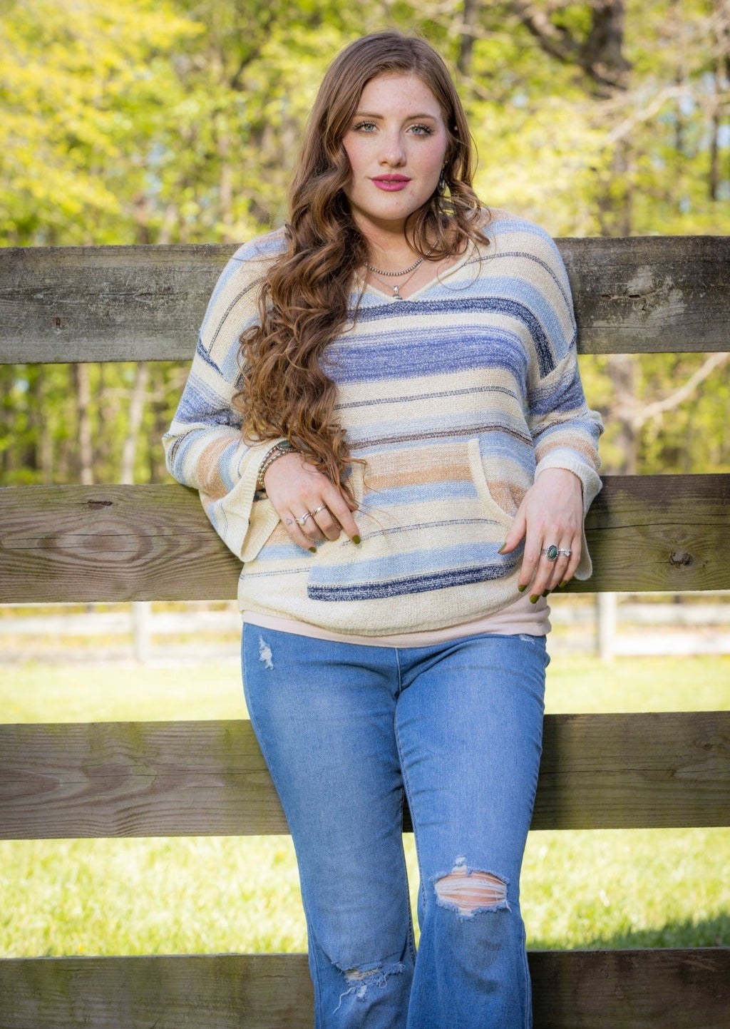 Houston Striped Hoodie