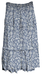 Blue Meadow Floral Maxi Skirt