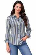 The Rail Stripe Pearl Snap