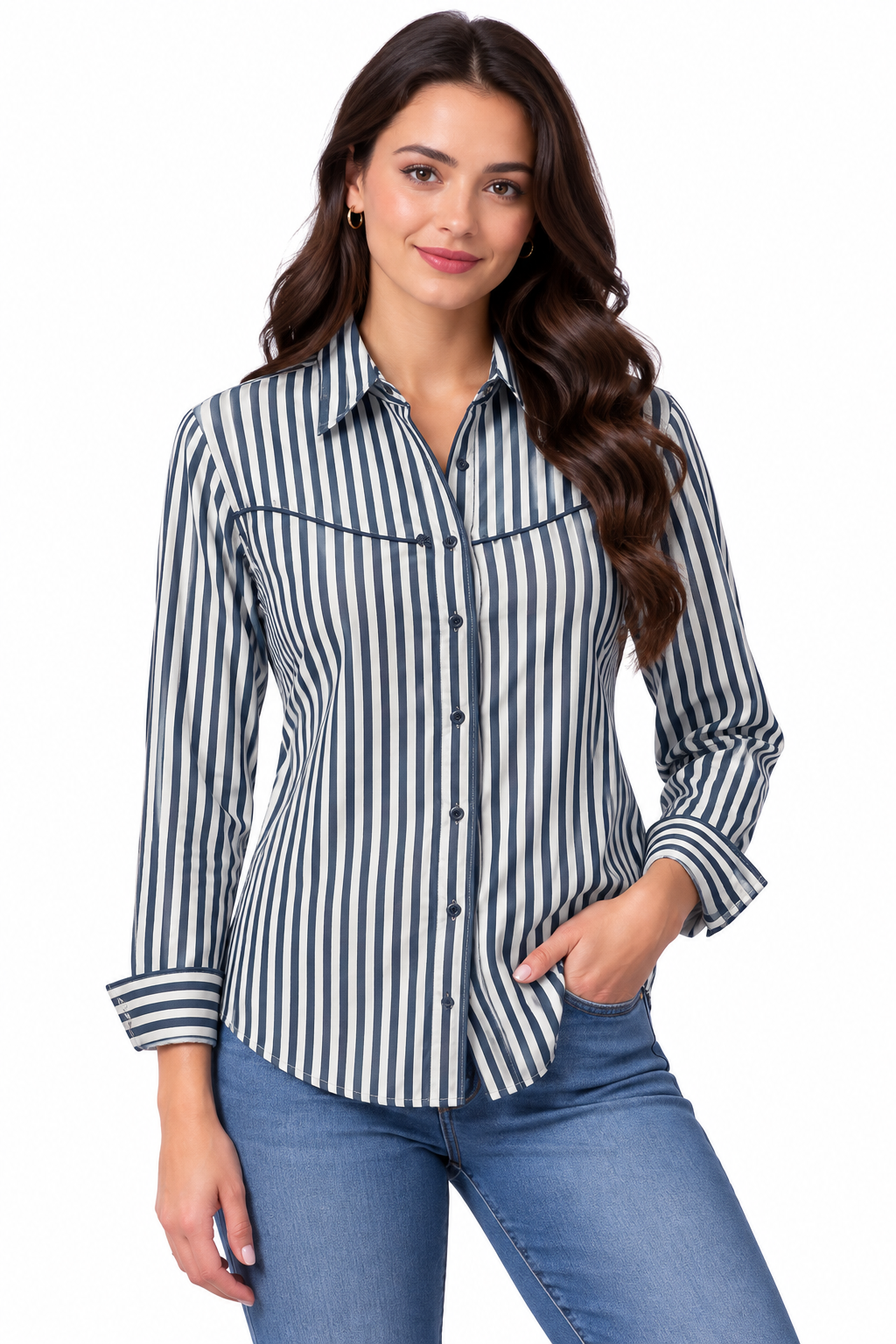 The Rail Stripe Pearl Snap