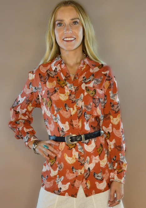 The Rusty Feather Pearl Snap