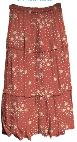 Rust Prairie Floral Maxi Skirt