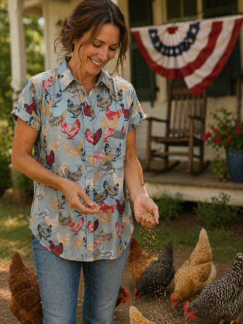 The Americana Hen Camp Shirt